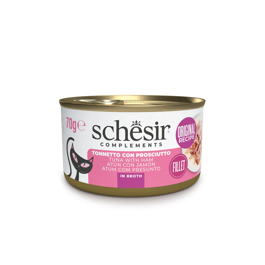 Schesir Tonnetto con Prosciutto in Brodo 70g Lattina Schesir Tonnetto con Prosciutto in Brodo 70g Lattina